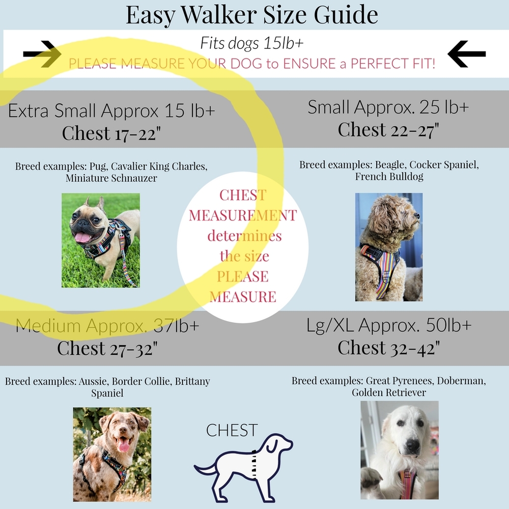Lucky Love Dog Harness • Easy Walker • Primrose Floral Soft 17 - 22" - Picture 3 of 3